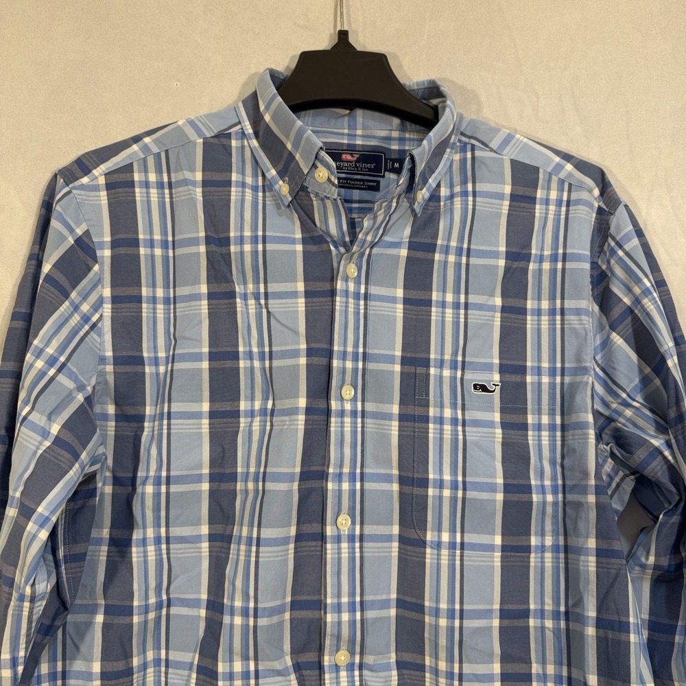 Vineyard Vines Classic Fit Tucker Button Down‎ Shirt Men's M Blue Pink Plaid